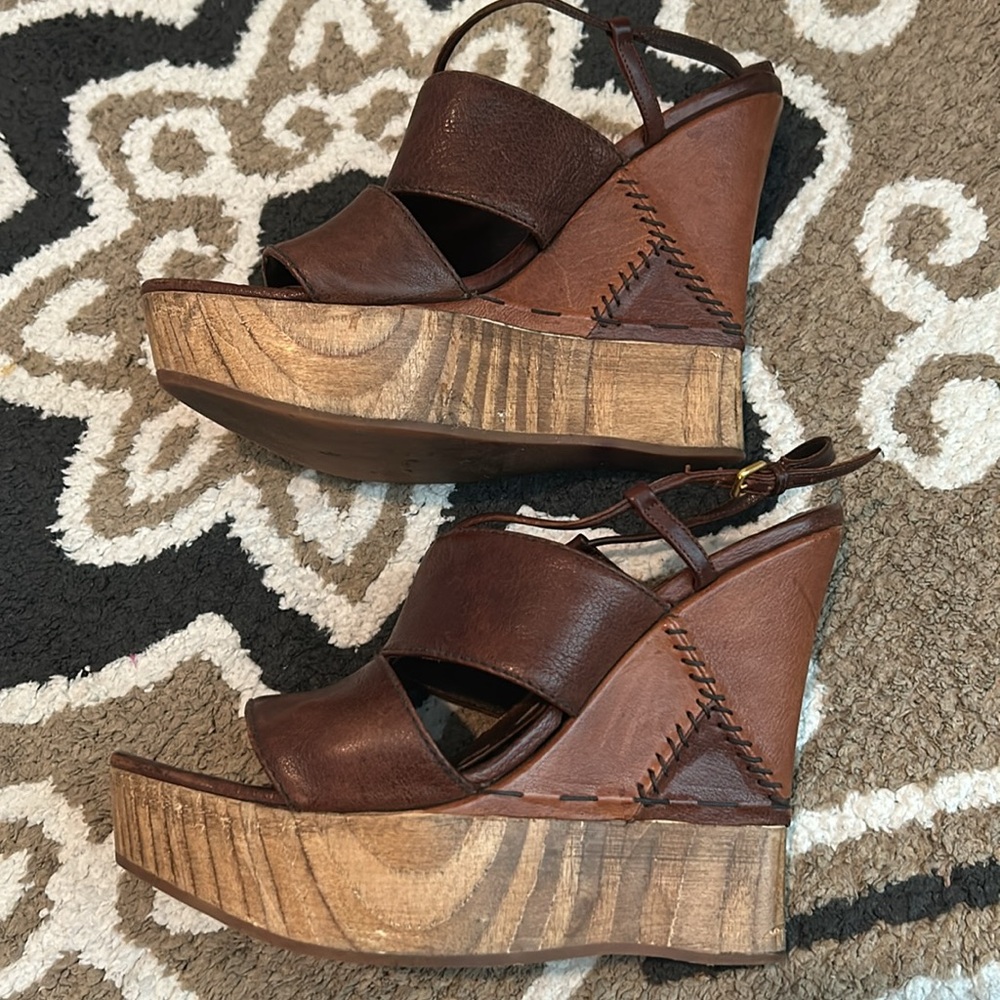 Miu Miu Color Block Pattern Sling Back Sandals. P… - image 4